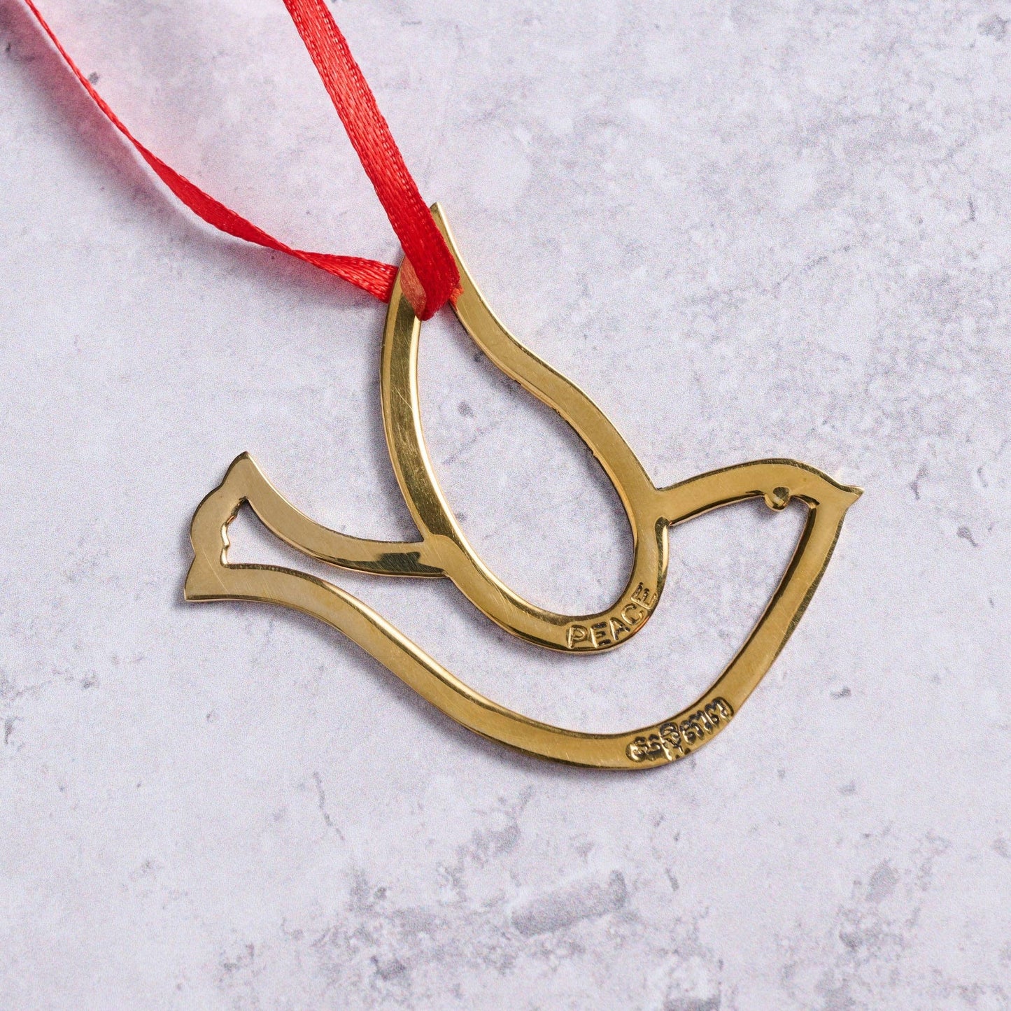 Recycled Bombshell Casings- Dove Peace Ornament