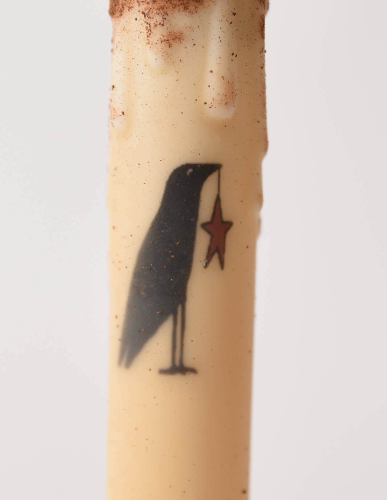 Crow Holding Star LED Timer Taper Candle