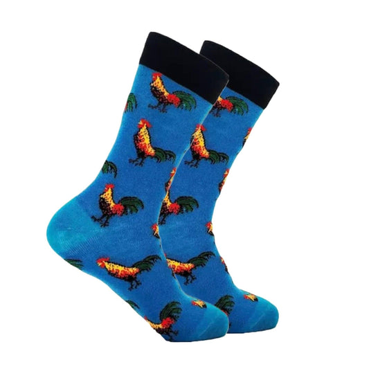 Rooster Pattern Socks from the Sock Panda
