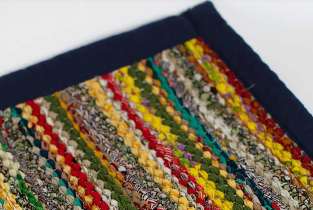 Woven Sari Rug from Recycled Saris