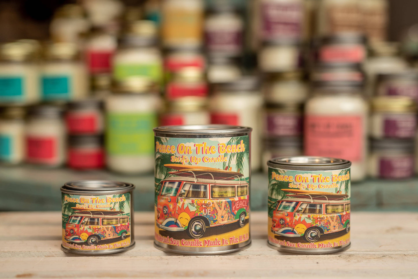 Peace On The Beach Paint Can Candle- Vintage Collection