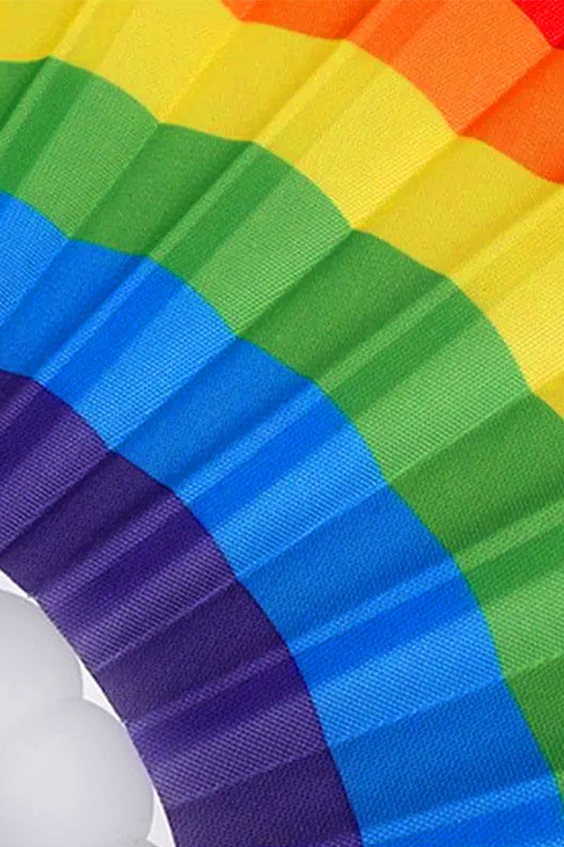 Rainbow Folding Fan