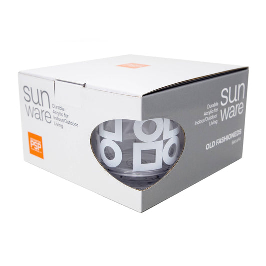 PSP-Modernista Acrylic Old Fashioneds Set of 4 - White