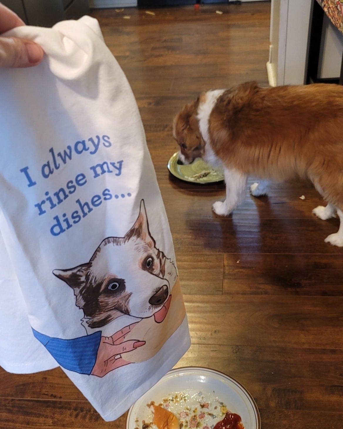 I Always Rinse My Dishes Dishtowel