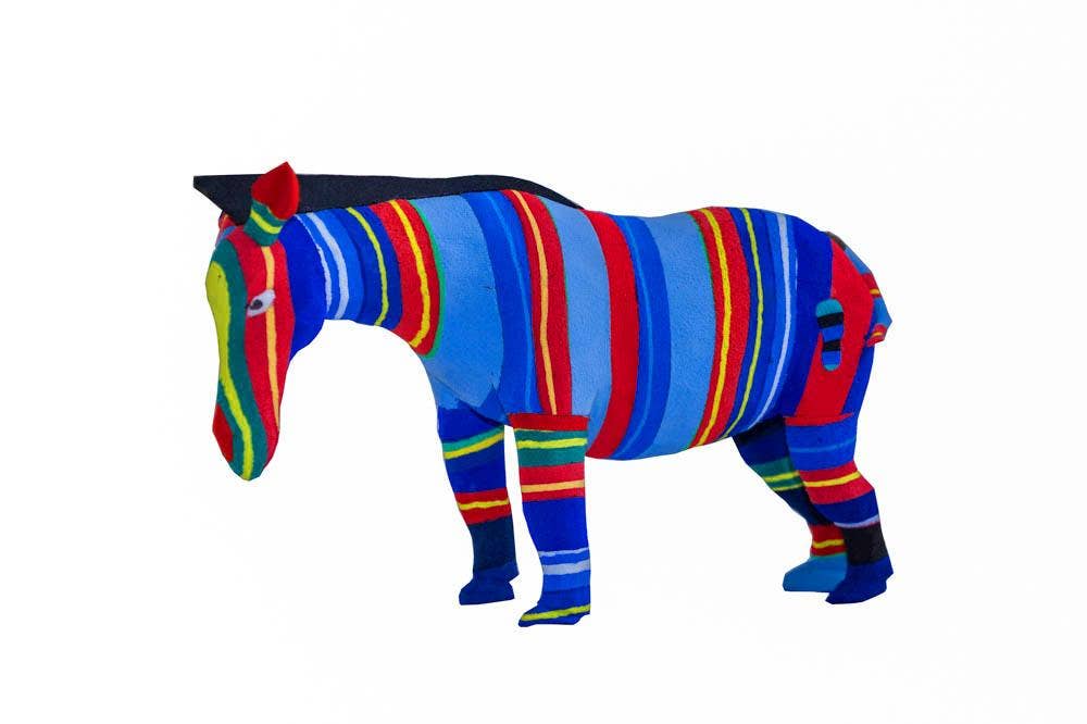 Zebra Flip Flop Sculpture - colours vary