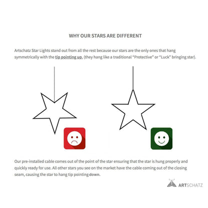 Twinkle Star 7 Point 9" Teal Paper Star Lantern Light