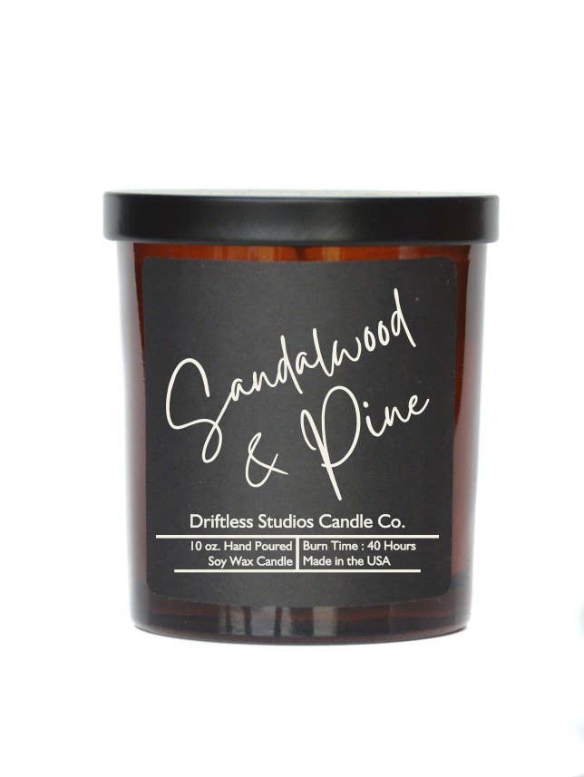 Sandalwood & Pine Premium Soy Candle - 10oz