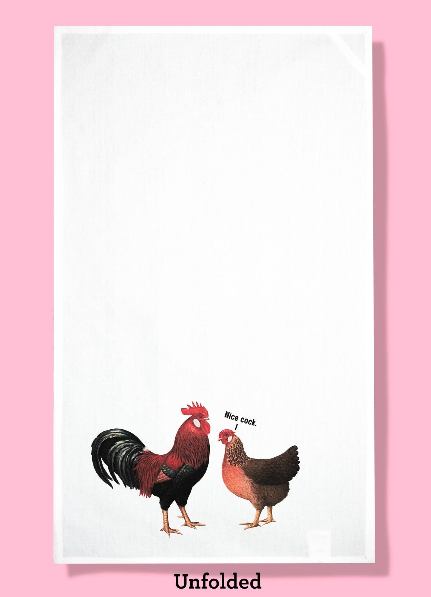 Nice Cock - Chicken and Rooster Dishtowel