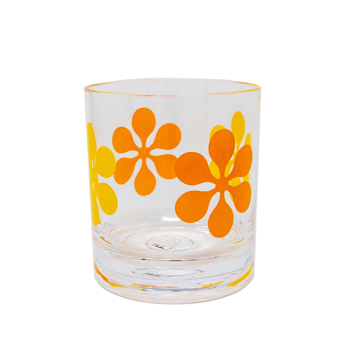 Modfest Acrylic Old Fashioned, Set of 4 (Yellow Orange)