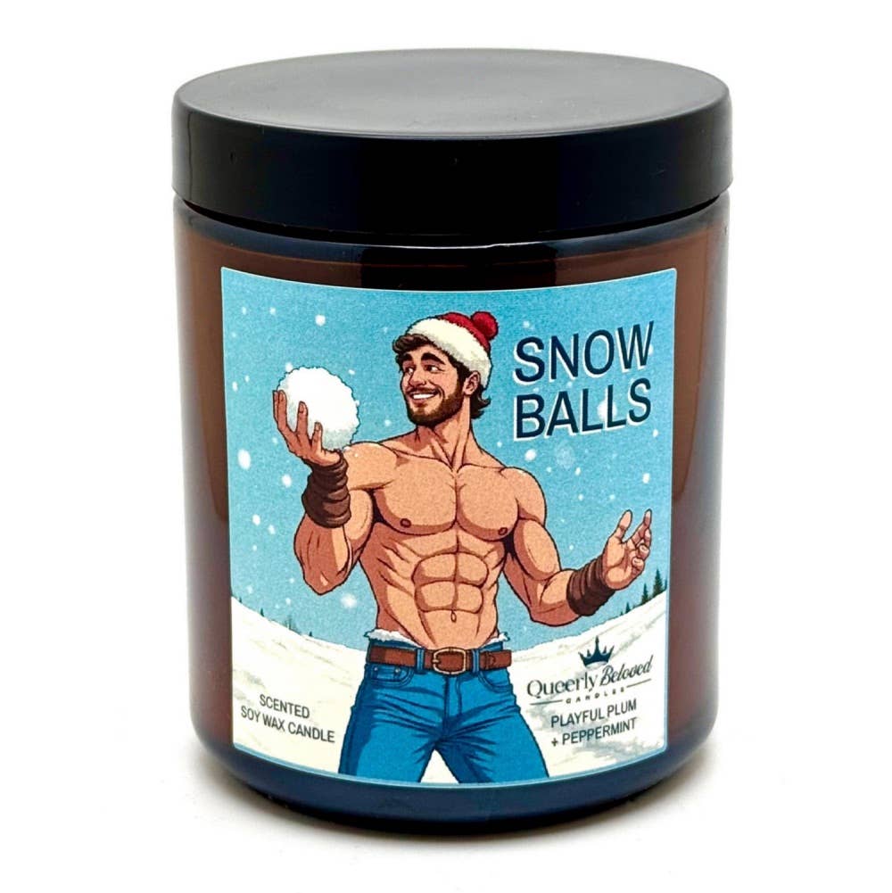 Queerly Beloved Holiday Candles- Snow Balls