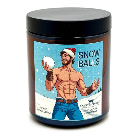 Queerly Beloved Holiday Candles- Snow Balls