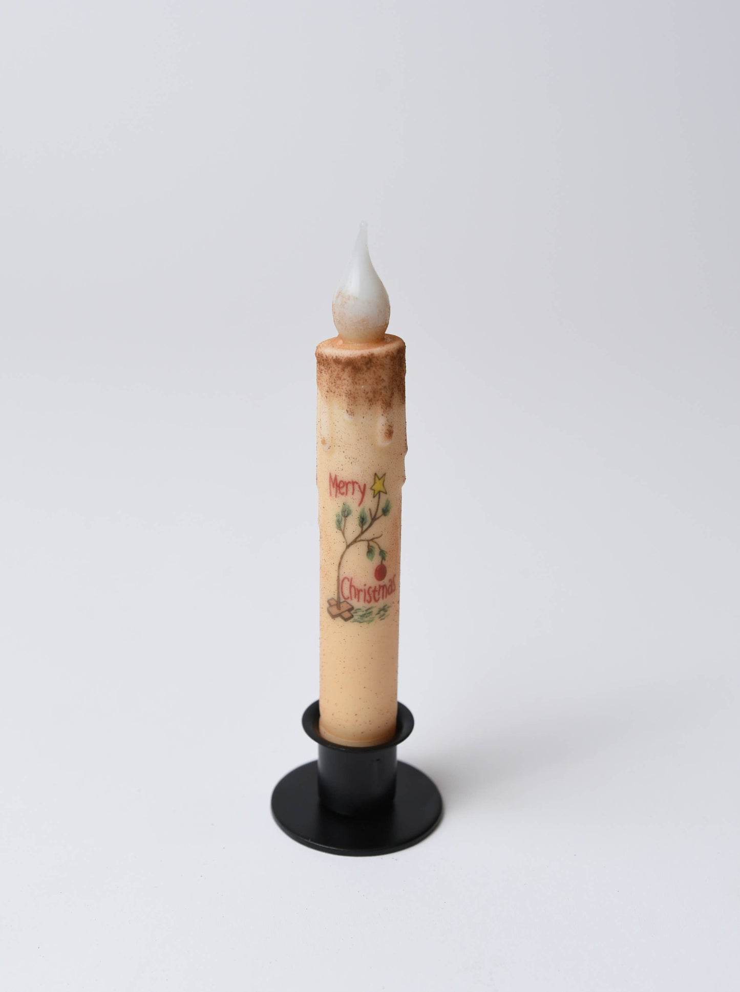 Charlie Brown Tree LED Timer Candle, star iron base