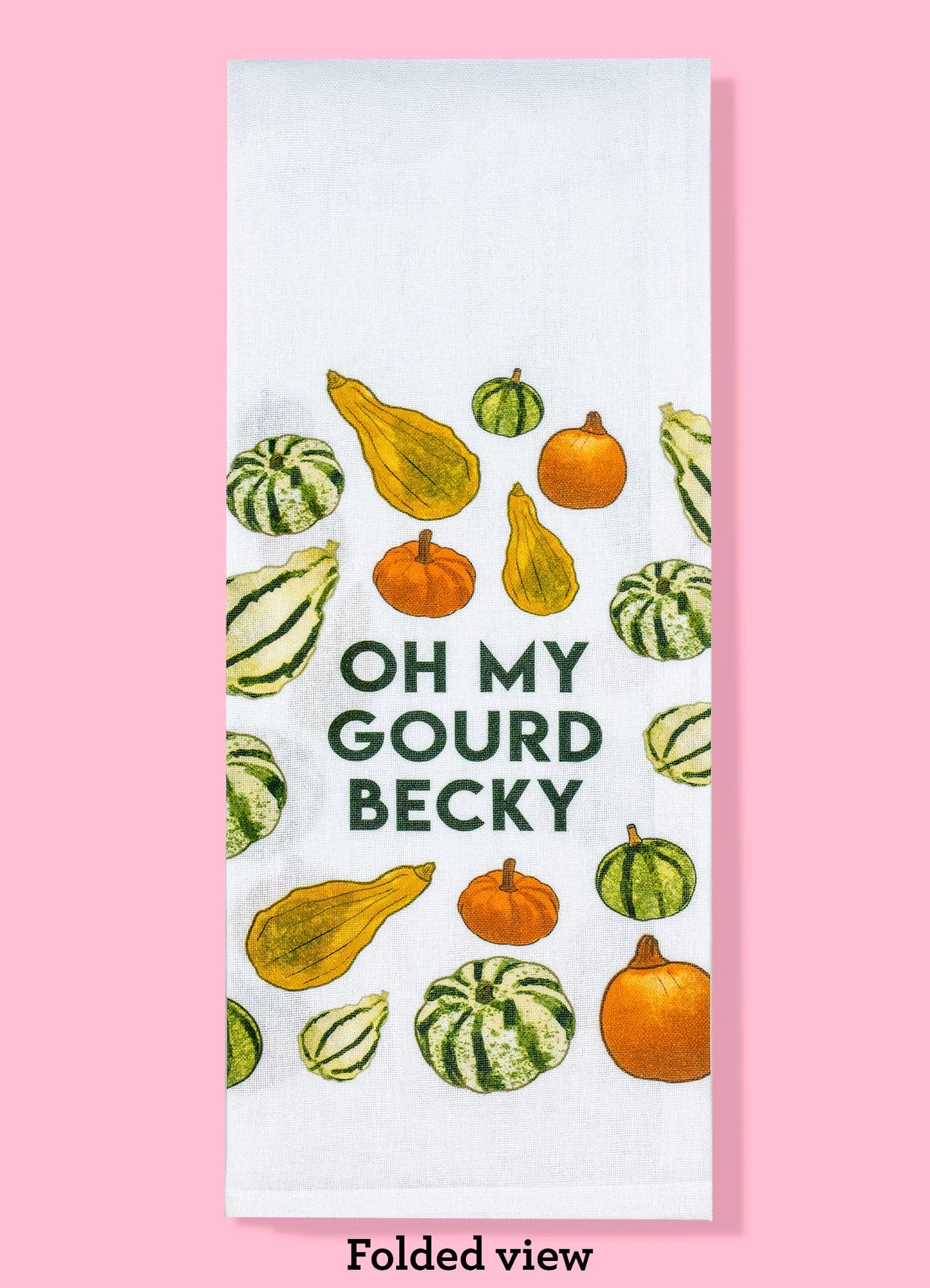 Oh My Gourd Becky dishtowel - Autumn kitchen towel - fall