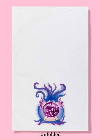 Summoning My Last Fuck dishtowel kitchen towel | Halloween