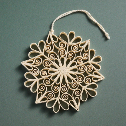 Quil-Rolled Jute Snowflake Ornament