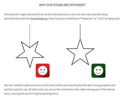 Twinkle Star ~ 7 Pointer, 9", White Paper Star Lantern Light