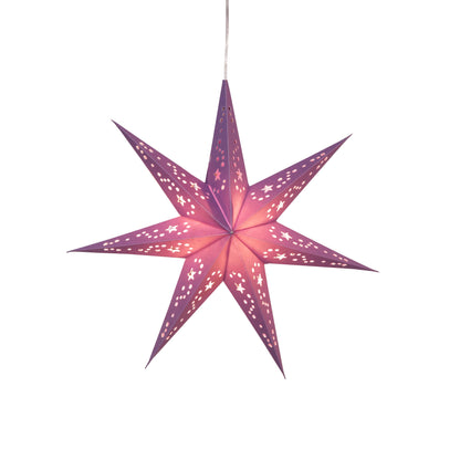 Twinkle Star 7 Point 9" Purple Paper Star Lantern Light