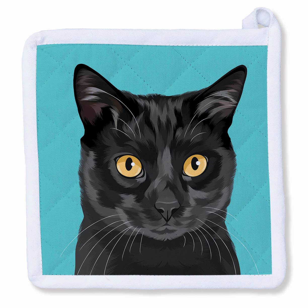 Black Kitty Cat Potholder