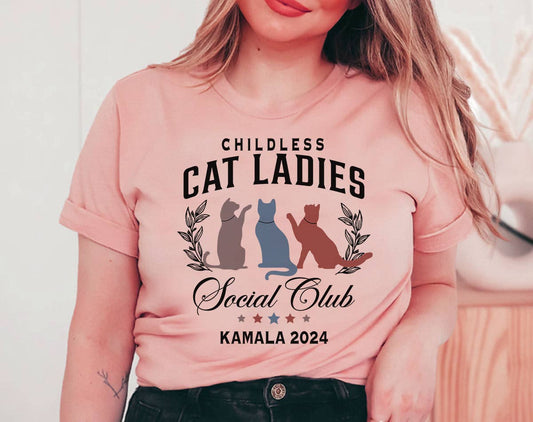 Childless Cat Ladies Social Club- Kamala Harris T-Shirt