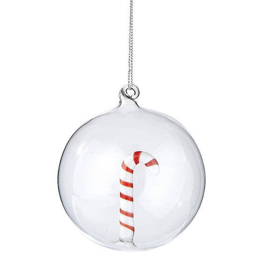 Glass Ornament - Candy Cane