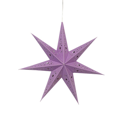 Twinkle Star 7 Point 9" Purple Paper Star Lantern Light