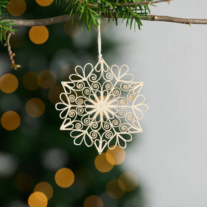 Quil-Rolled Jute Snowflake Ornament