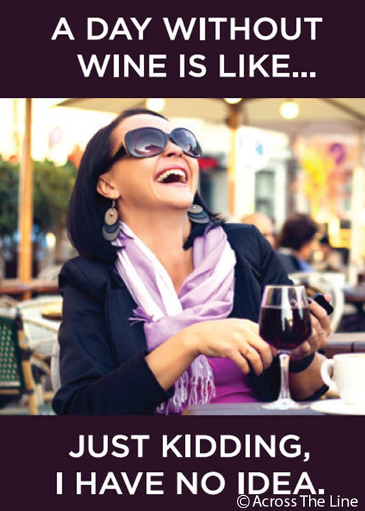 Magnet-A day without wine is like…Just kidding...