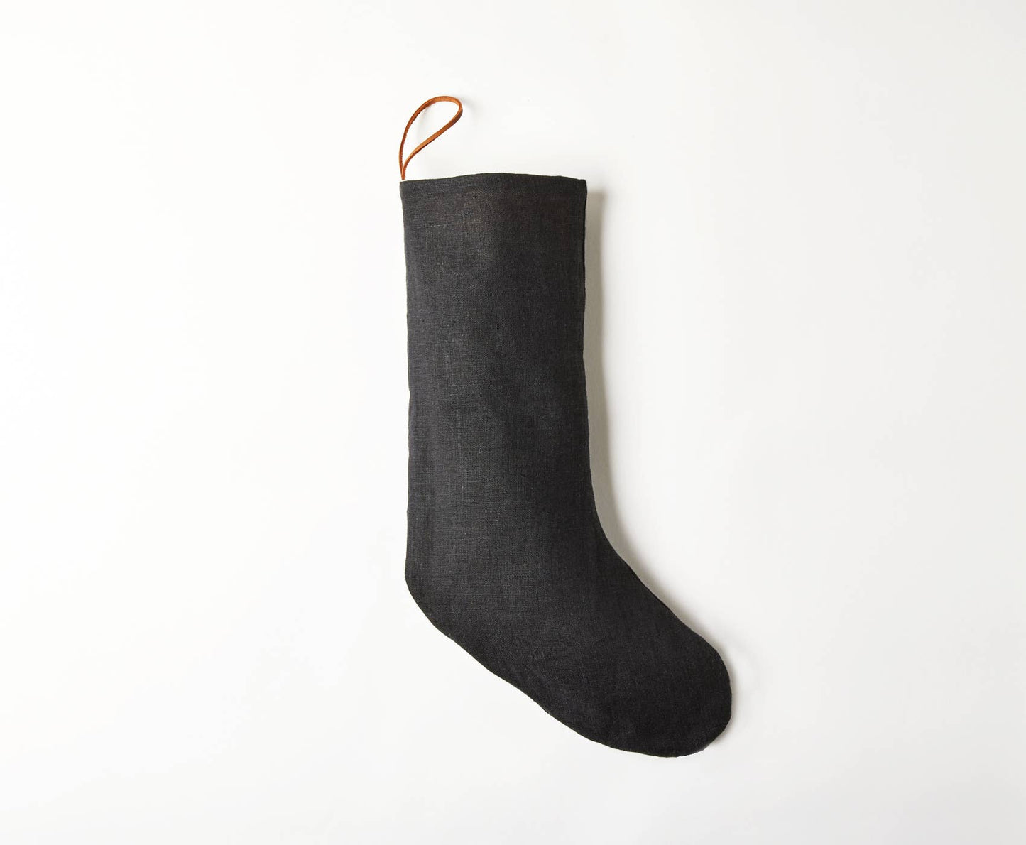 Linen Holiday Stocking - Black