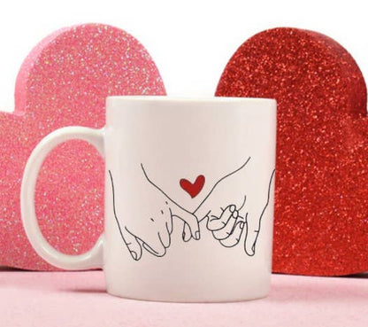 Pinky Promise Red Heart Love Coffee Mug