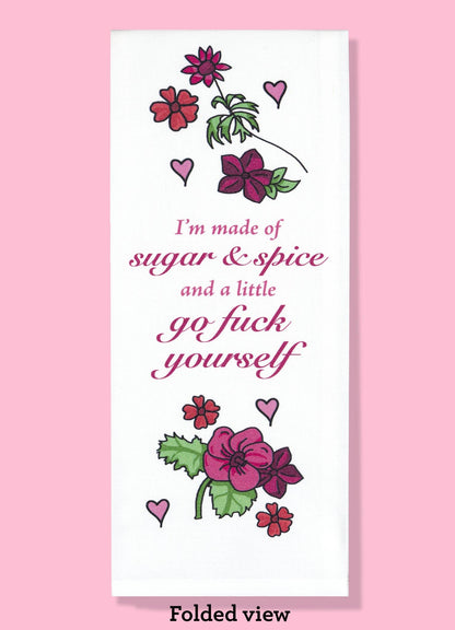 Sugar and Spice and GFY Dishtowel