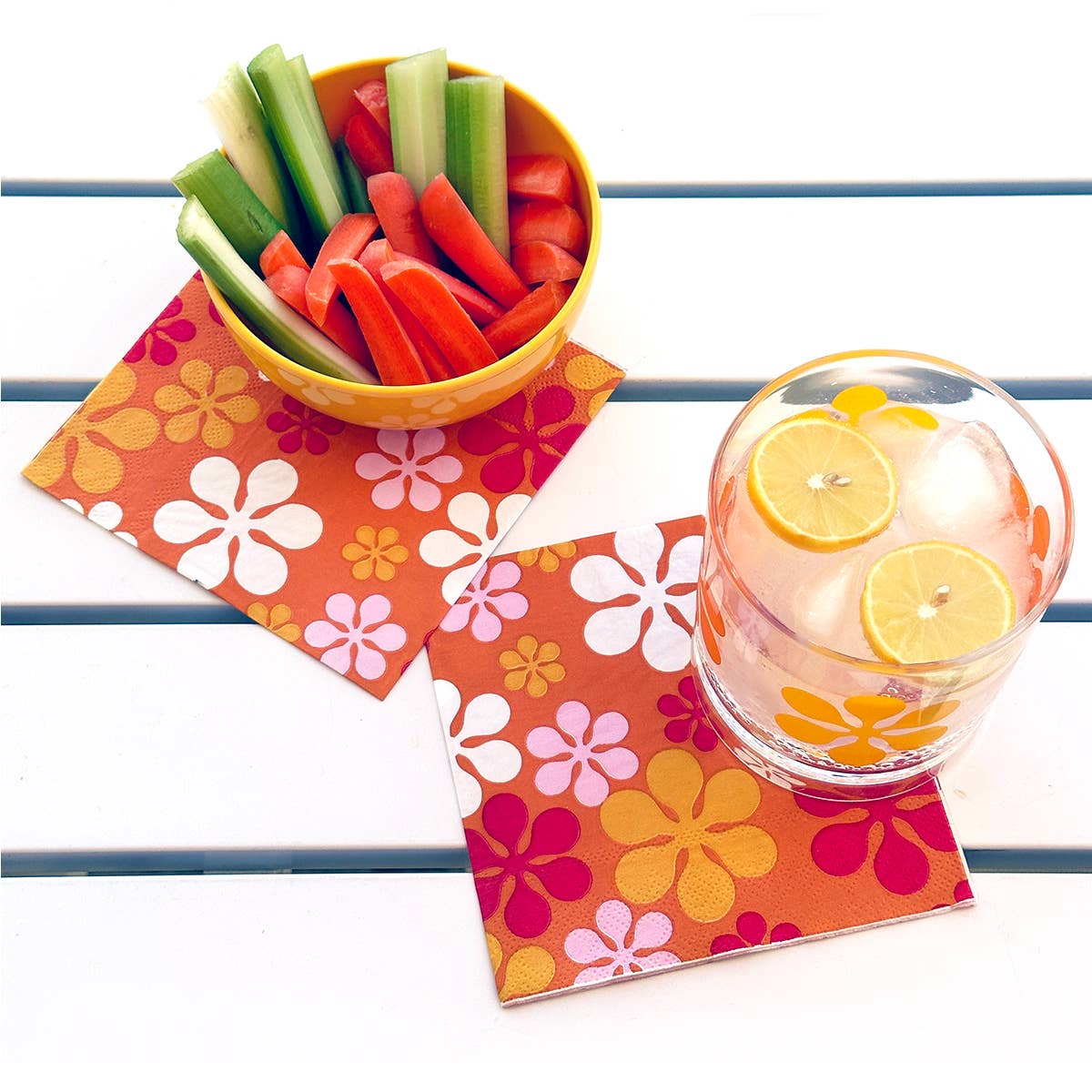 PSP-Modfest Design Orange/Yellow Paper Cocktail Napkin Set