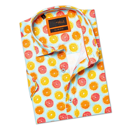 8x Citrus Squeeze Short Sleeve Button Down Shirt