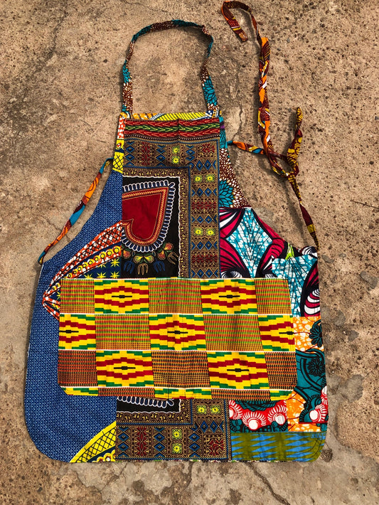 African Patchwork Apron, one of a kind