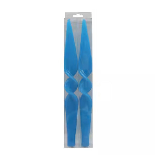 Twist Taper Candles- blue