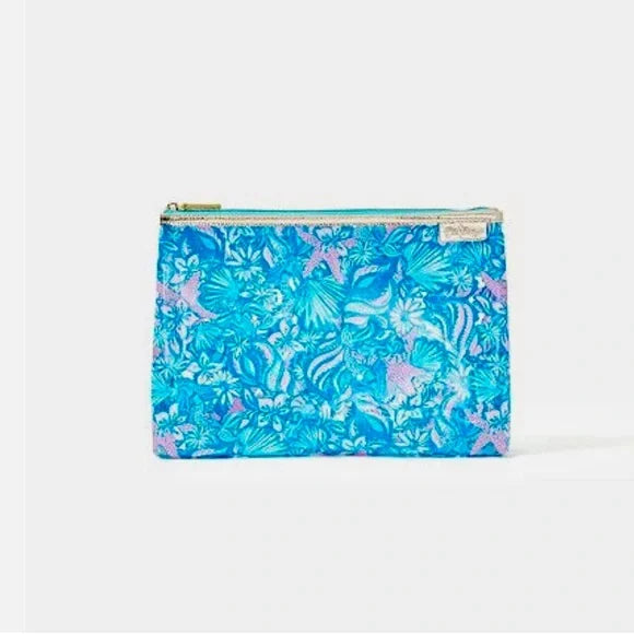 Amalfi Blue Clear Pouch