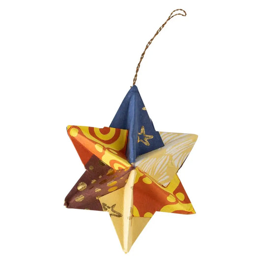 Folded 6 Point Star Ornament