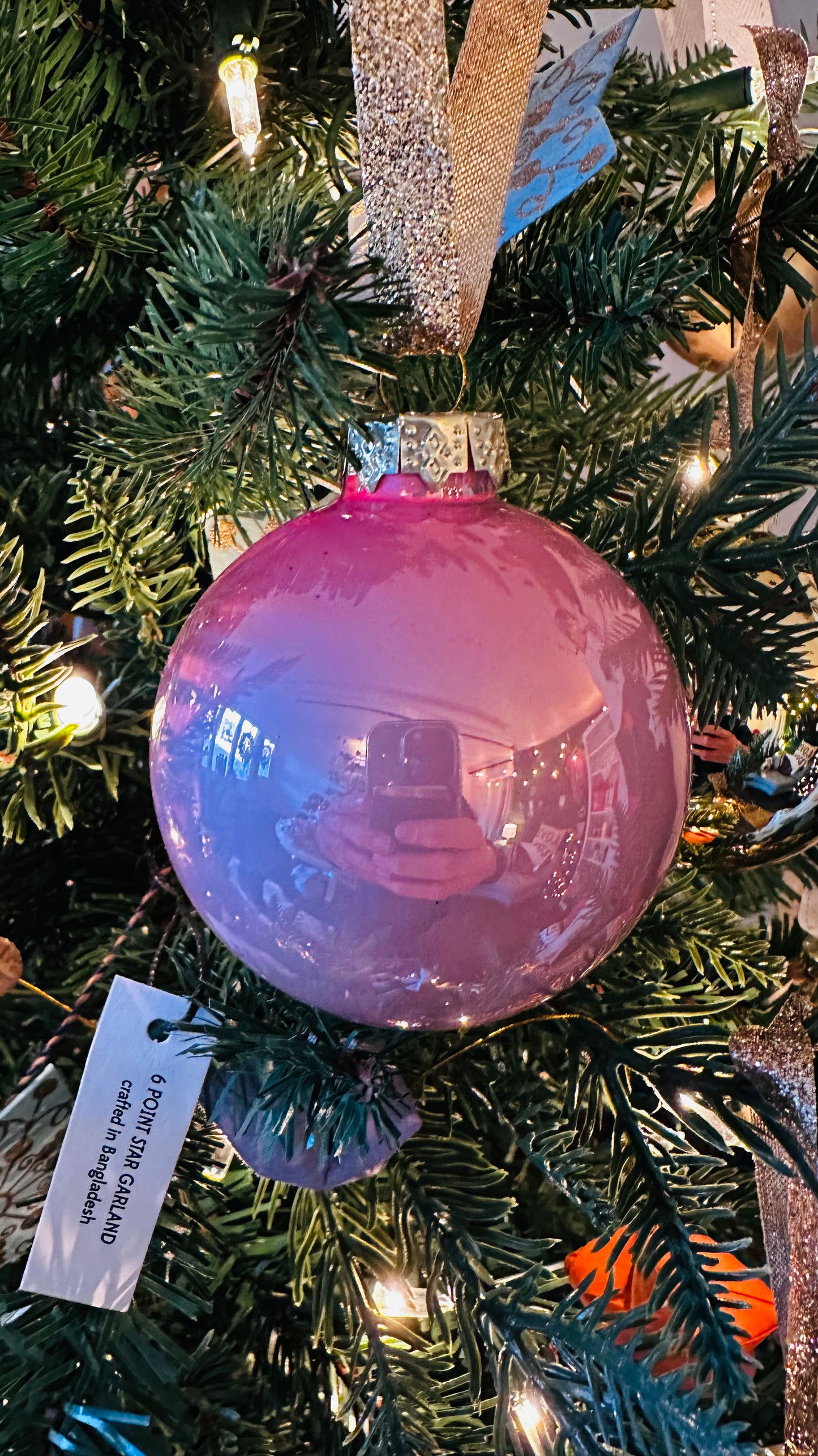 Solid Ornament w/Ribbon