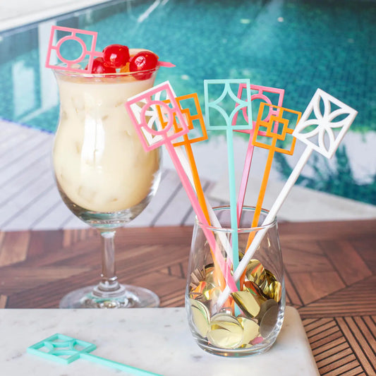 Breeze Block Beverage Mixing Swizzle Stix Set