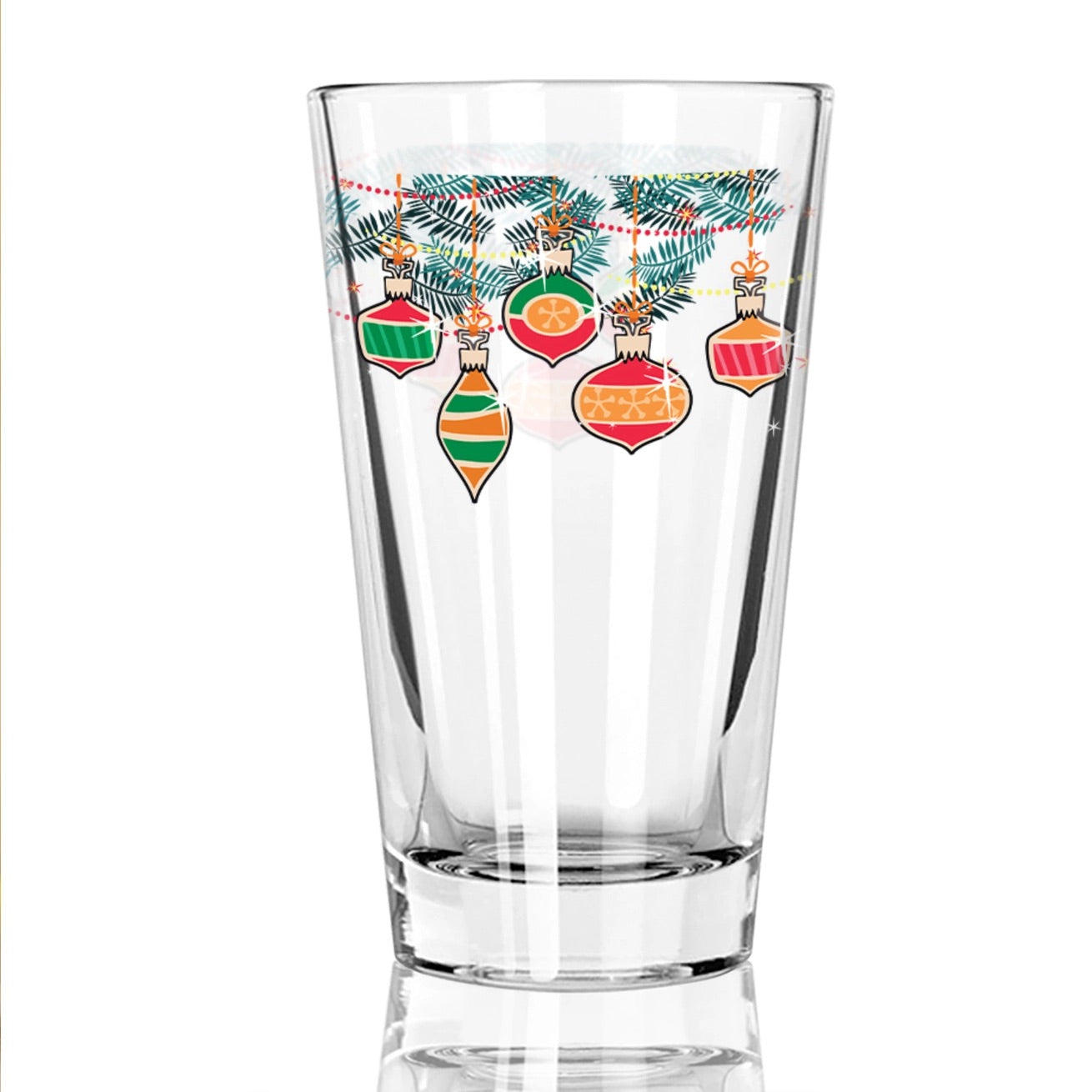 Retro Ornament Pint Glass - Tis the Season!