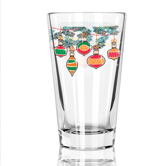 Retro Ornament Pint Glass - Tis the Season!