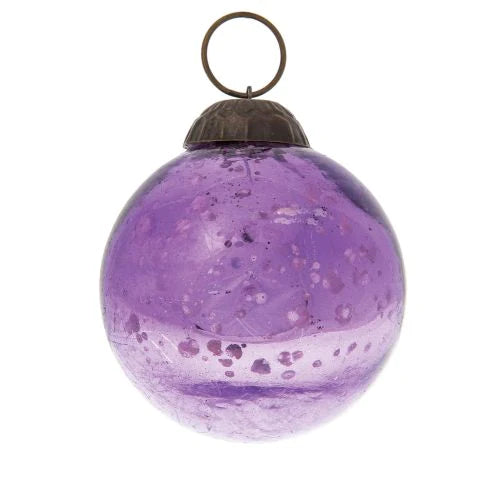 Light Purple Ava Mercury Glass Ball Ornament