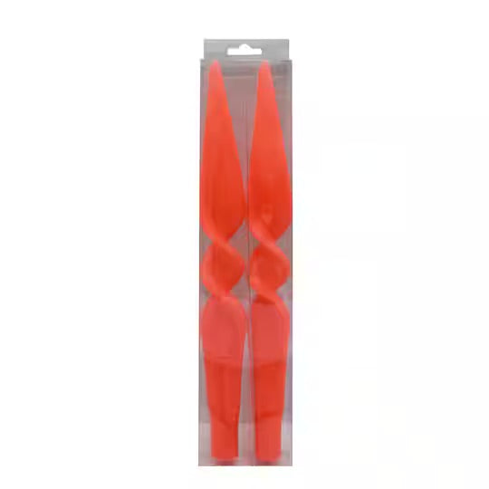 Twist Taper Candles- orange