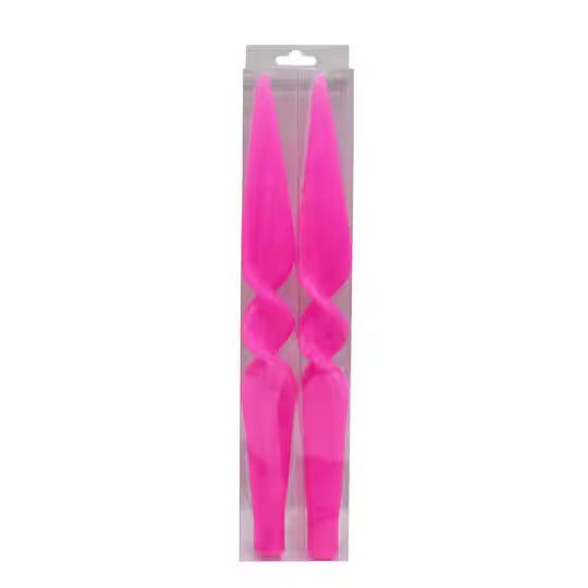 Twist Taper Candles- pink