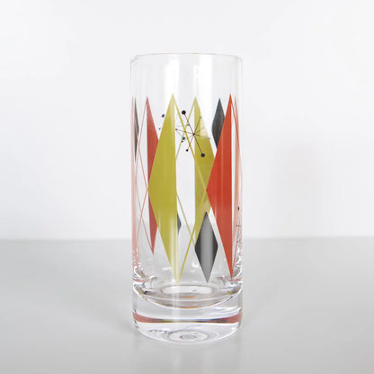 Retro Vintage Diamond Highball Glass