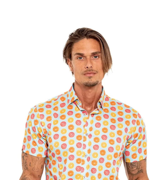 8x Citrus Squeeze Short Sleeve Button Down Shirt