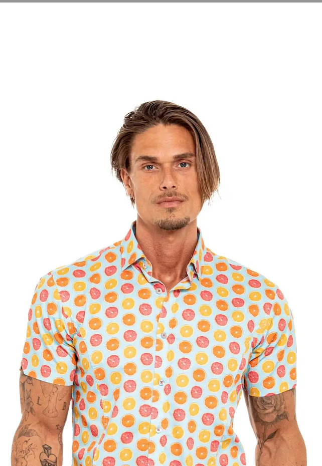 8x Citrus Squeeze Short Sleeve Button Down Shirt