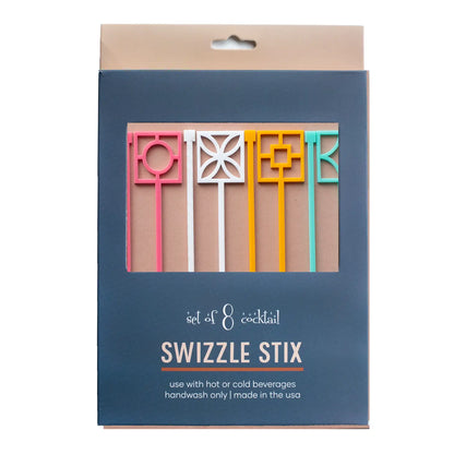 Breeze Block Beverage Mixing Swizzle Stix Set