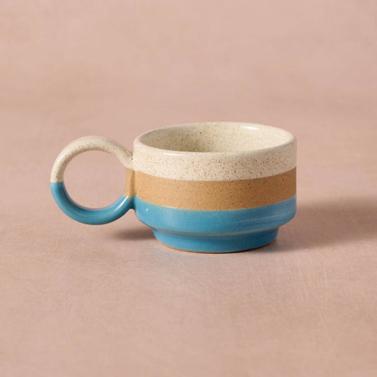 Mini Espresso Stoneware Mug- blue