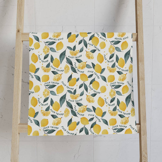 Subtle F*ck Trump Lemon Hand Towel