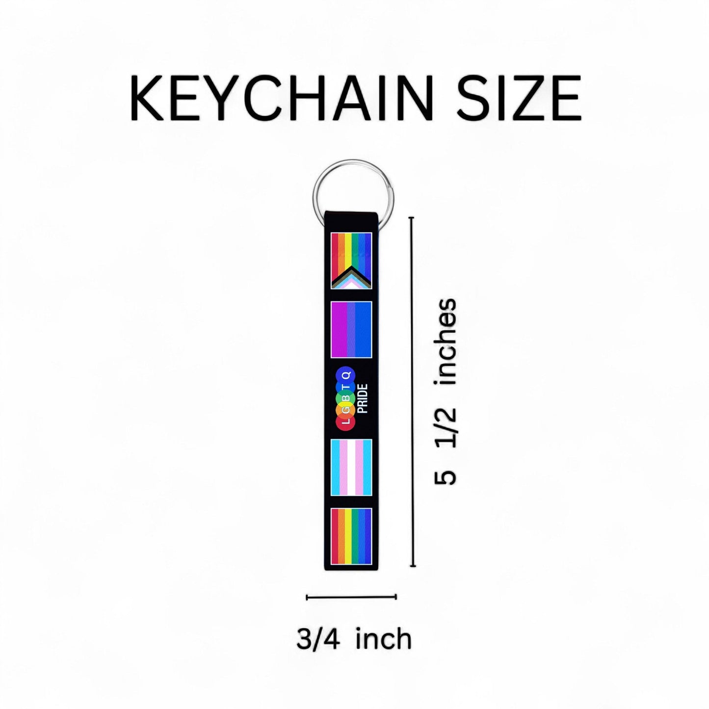 Multi Gay Pride Flag Lanyard Style Keychains
